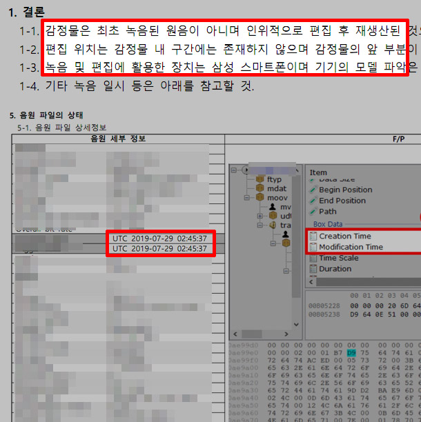 한국녹취사무연합 솔로몬녹취사무소, 딥사운드(분석결과 및 파일 분석)
